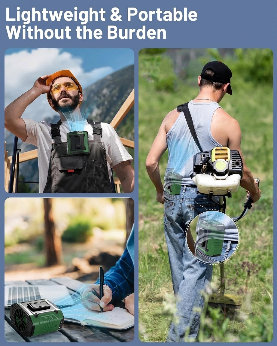 Portable Clip-On 10-Speed Waist Shirt & Neck Fan