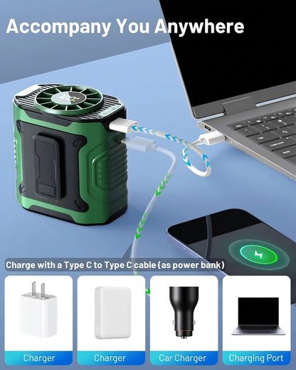 Portable Clip-On 10-Speed Waist Shirt & Neck Fan